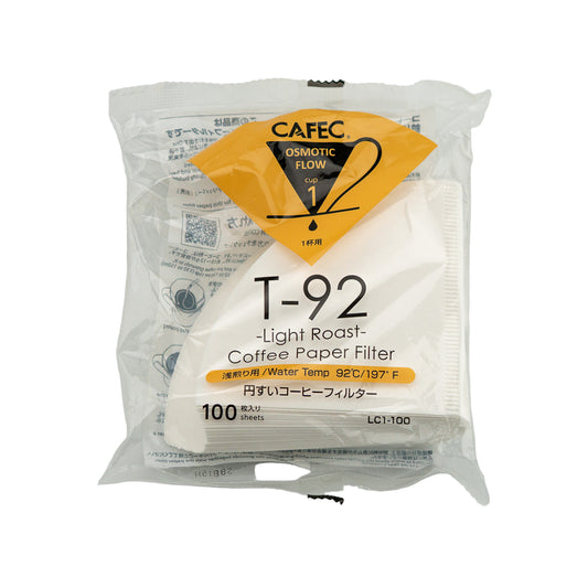 CAFEC V60 Light Roast Filter Paper 1 Cup T-92