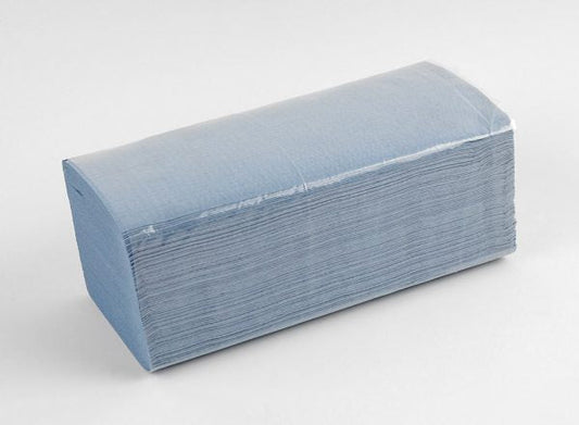 V Interfolded 100% Recycled Blue Hand Towel